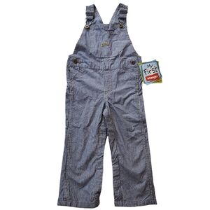 NWT Wrangler Kids Pin Stripe Overalls Sz 24 Mo